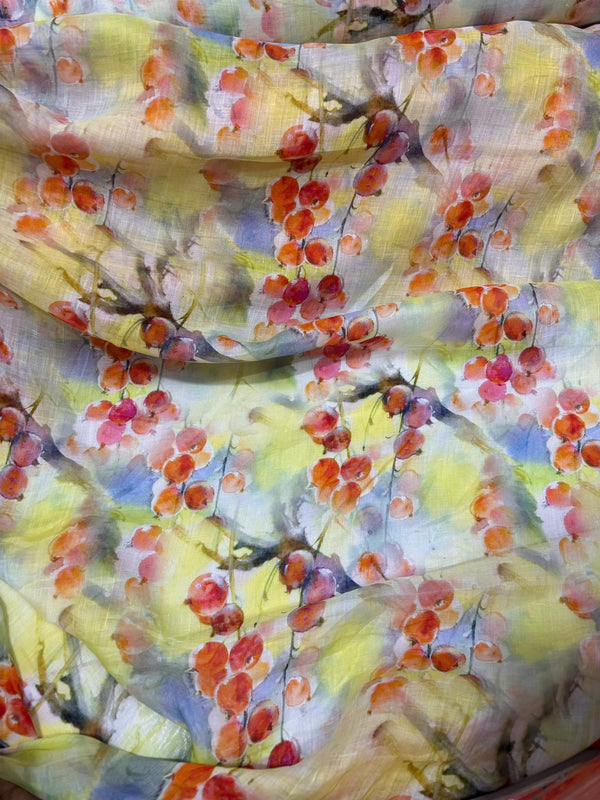 Vải Linen Tơ Bông - Chùm Lựu