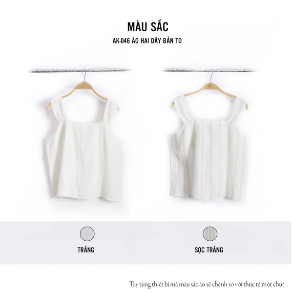 Áo hai dây bản to - linen