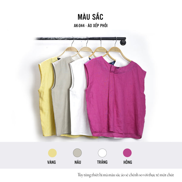 Áo Linen Tưng Premium - Xếp Ly Phối