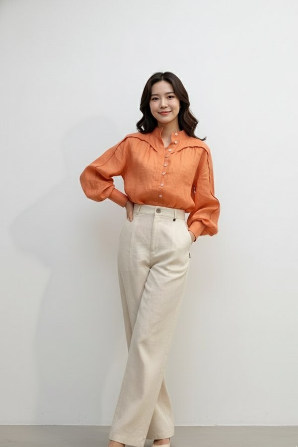 Áo Linen Tưng Premium - Sơ Mi Tơ Khuyu Dây