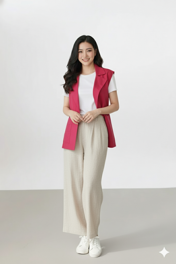 Áo Linen Tưng Premium - Blazer Sát Nách