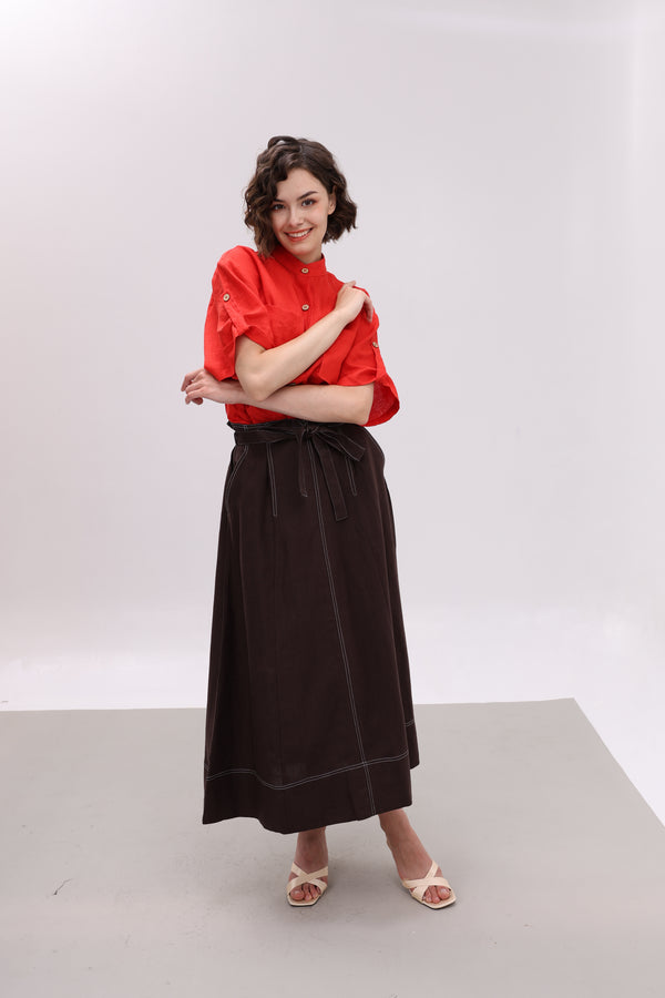 Áo Linen Tưng Premium - Sơ Mi Cổ Tàu Khuy Tay