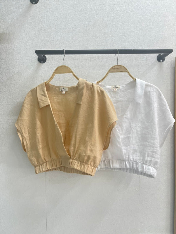 Đầm Linen Tưng Premium - Croptop Tay Liền Thun Eo