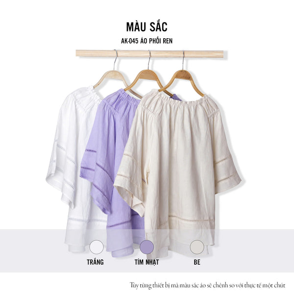 Áo Linen Tưng Premium - Áo Phối Ren