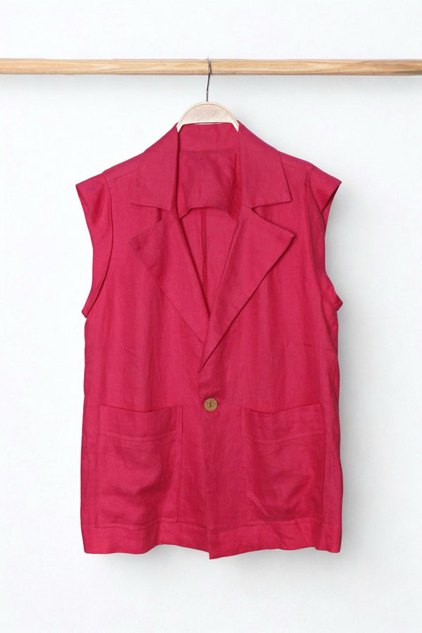 Áo Linen Tưng Premium - Blazer Sát Nách