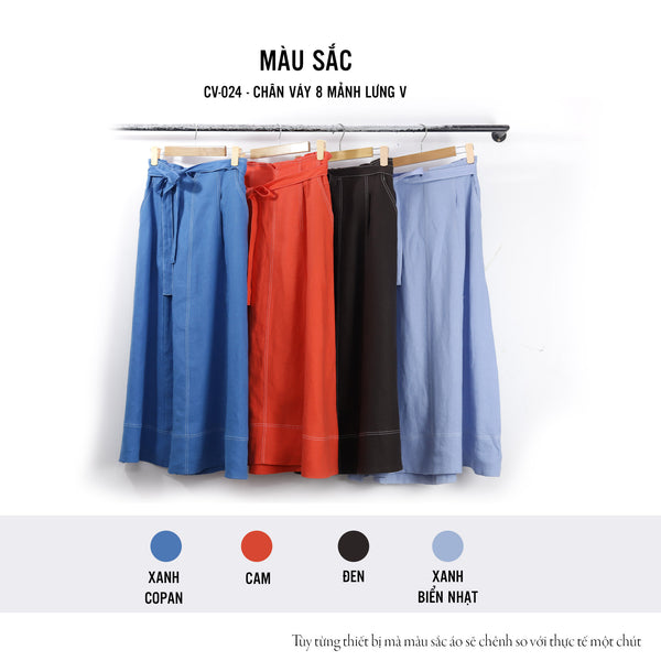 Chân Váy Linen Tưng Premium - 8 Mảnh Lưng V
