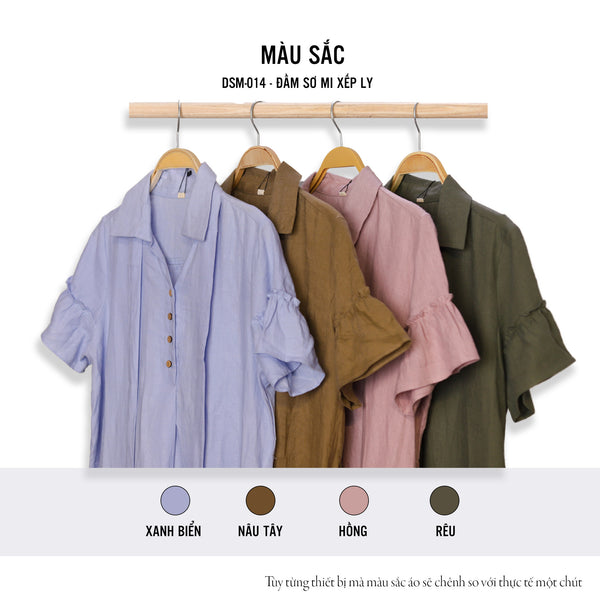 Đầm Sơ Mi Xếp Ly Linen – Thanh Lịch, Mát Mẻ, Dễ Mặc Mọi Ngày