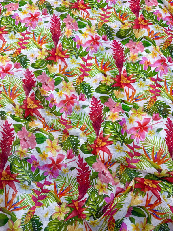 Vải Linen Tơ Bông - Họa Tiết Hè