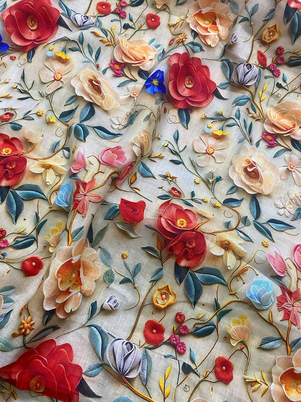 Vải Linen Tưng Họa Tiết C[NEW]