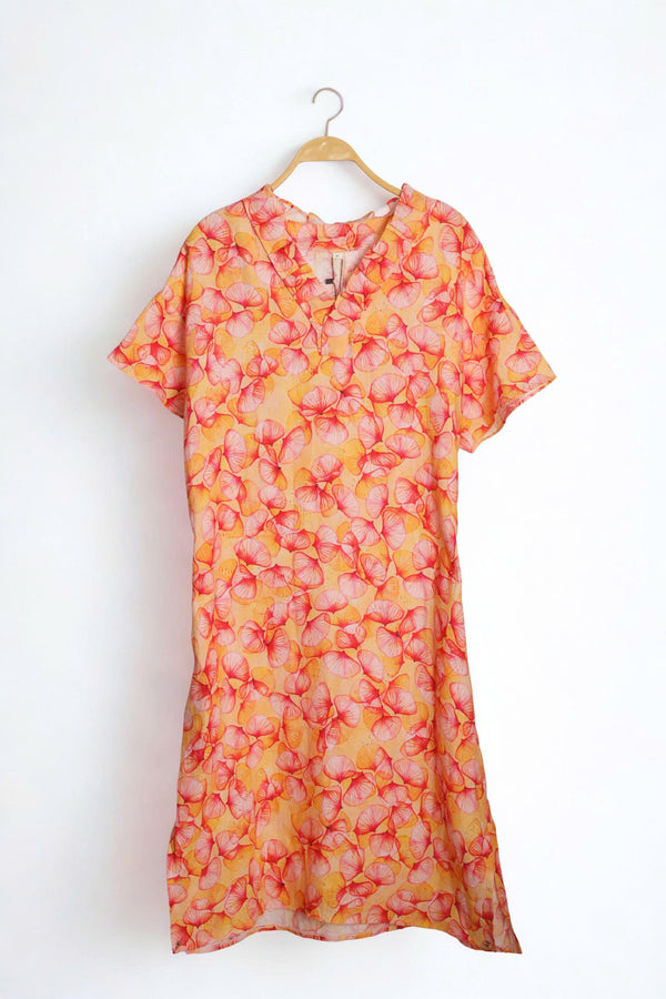 Đầm Suông Linen Tưng Premium - Suông Bèo Cổ