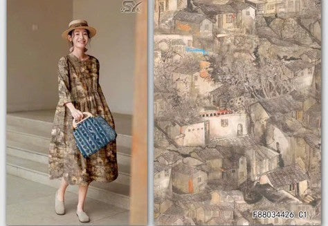 Vải Linen Tơ Bông - Làng Quê