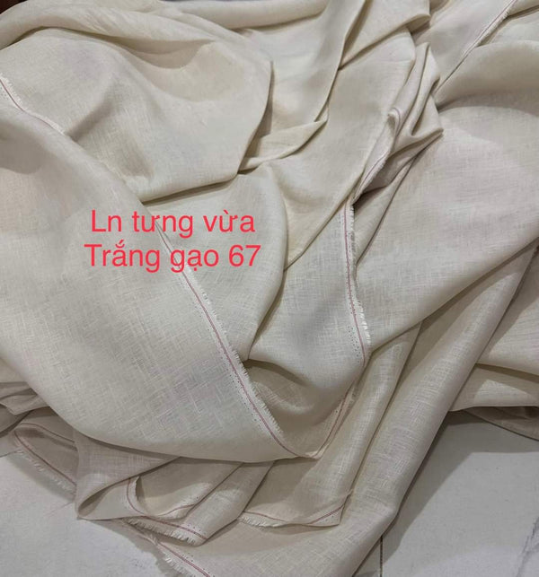 Vải Linen Tưng Vừa - Trắng C | Vải Linen Cao Cấp, Thoáng Mát, Bền Đẹp