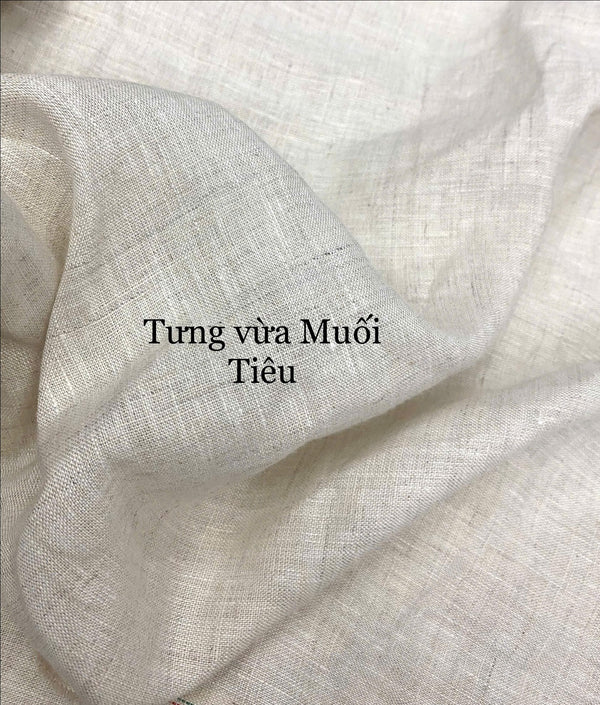 Vải Linen Tưng Vừa Màu Xám C – Chất Vải Tự Nhiên Mát Mẻ
