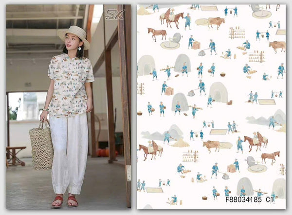 Vải Linen Tơ Bông - Nông Trại