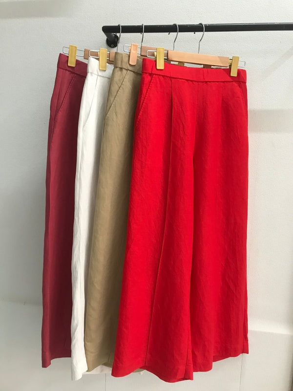 Quần Linen Tưng Premium - Suông Lưng Thun Dây Kéo Sau