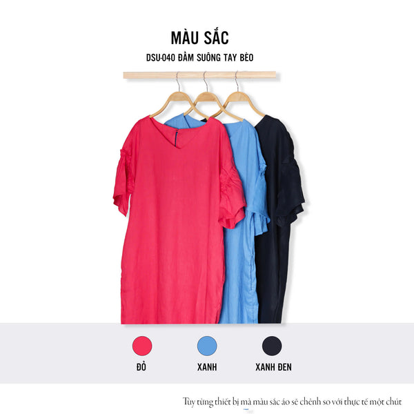 Đầm Linen Tưng Premium - Suông Tay Bèo