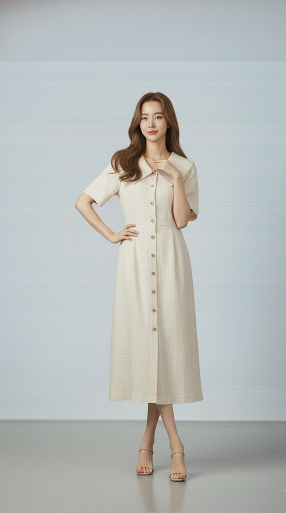 Đầm Linen Tưng Premium - Thủy Thủ Linen
