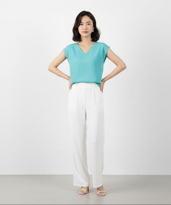 Áo Linen Tưng Premium - Cổ V Tay Chờm