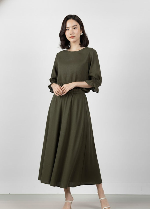 Áo Linen Tưng Premium - Cổ Tròn Phối Nhúng