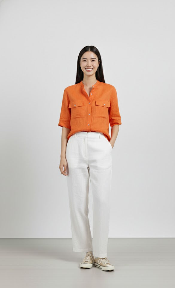 Áo Linen Tưng Premium - Sơ Mi Tơ 2 Túi