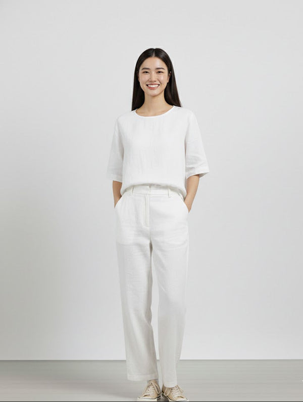 Áo Linen Tưng Premium - Kiểu Nhúng 1 Bên