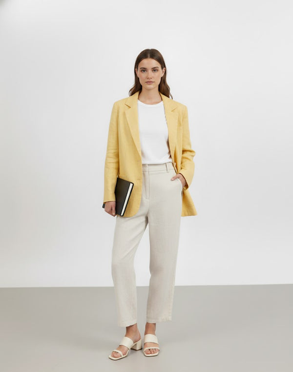 Áo Linen Tưng Premium - Blazer Tay Lỡ Có Lót