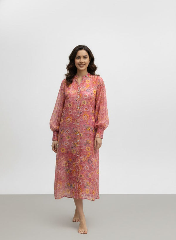 Đầm Linen Tưng Premium - Sơ Mi Họa Tiết Mùa Hạ