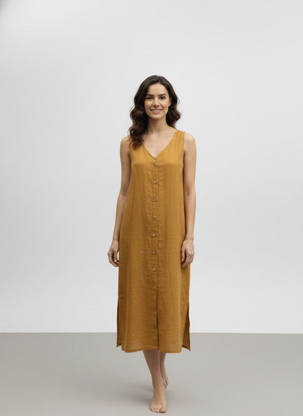 Đầm Linen Tưng Premium - 2V Thắt Nơ