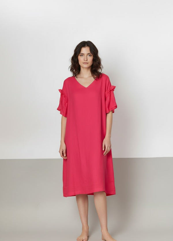 Đầm Linen Tưng Premium - Suông Tay Bèo