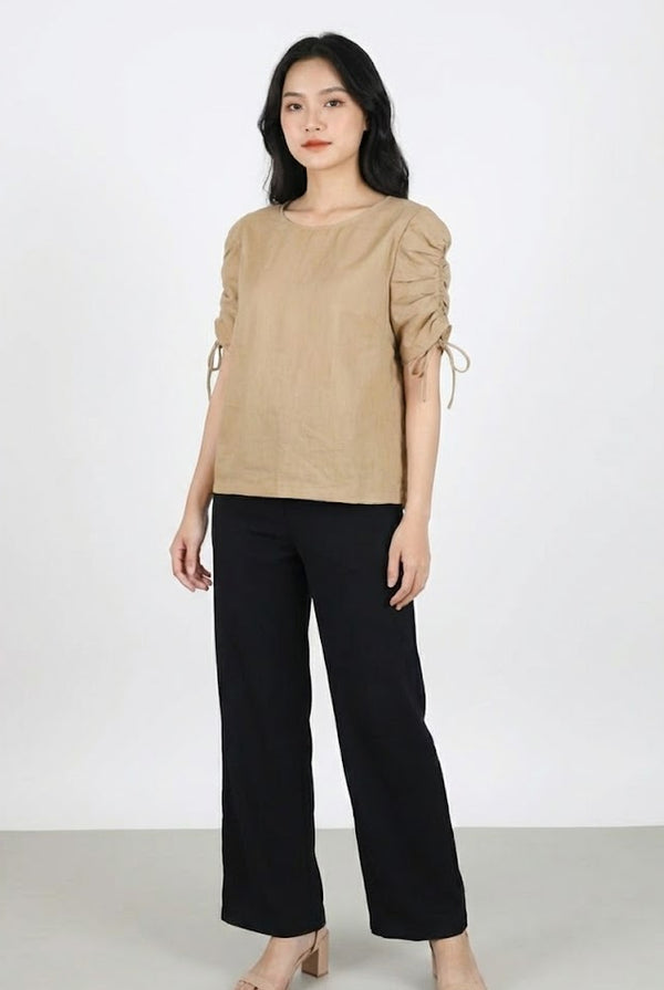 Áo Linen Tưng Premium - Cổ Tròn Tay Tinh Tế