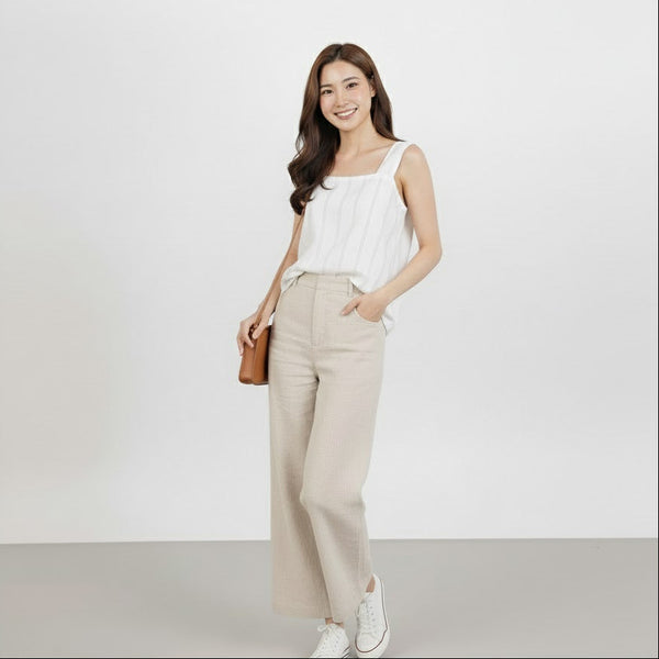 Áo Hai Dây Bản To Vải Linen – Mềm Mịn, Thoáng Khí