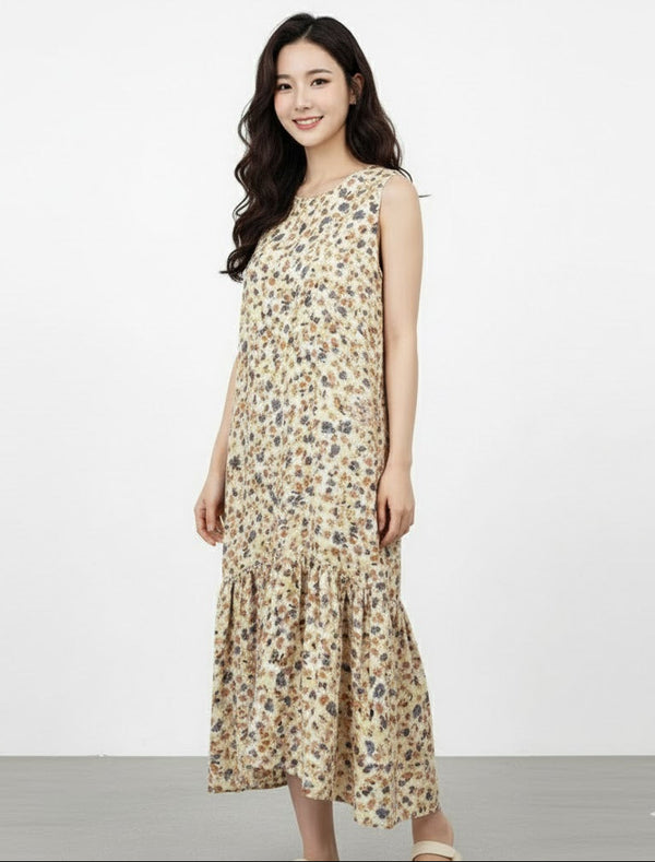 Đầm Linen Tưng Premium - Bông Xuống Phố