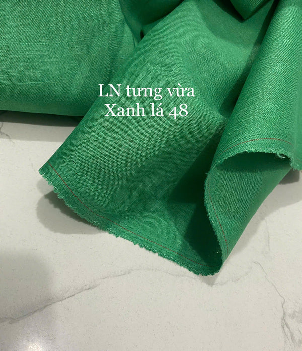Vải Linen Tưng Vừa – Xanh C | Chất Mát, Dáng Chuẩn, Màu Xanh Thời Thượng