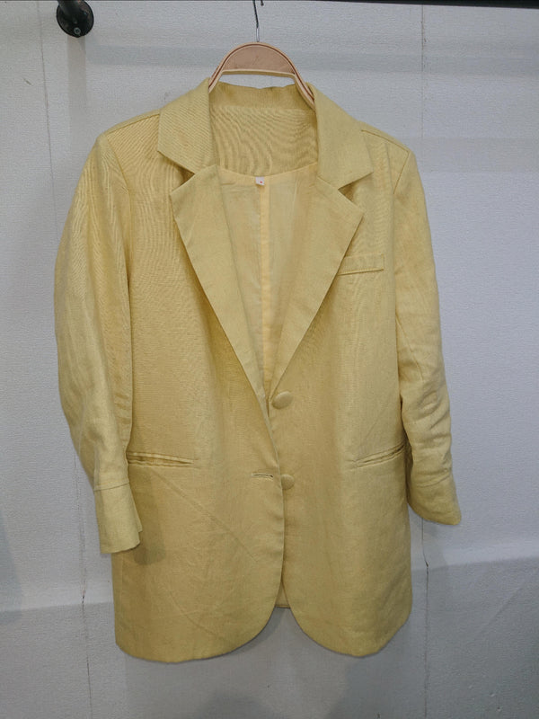 Áo Linen Tưng Premium - Blazer Tay Lỡ Có Lót